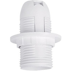 LAMP HOLDER WITH PLASTIC COVER AND RING E14 WHITE - 99194