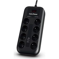 CyberPower Tracer III P0820SUF0-FR surge protector Black 8 AC outlet(s) 200 - 250 V 1.8 m
