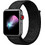 Nylon Velcro Λουράκι Υφασμάτινο Black (Apple Watch 42 / 44 / 45mm)