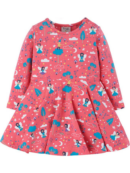 Frugi Piskie Magic Παιδικό Φόρεμα Φούξια DRA201PPI