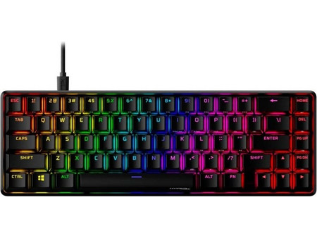 HyperX Alloy Origins 65 Μηχανικό Gaming Πληκτρολόγιο 65% με Custom Red Διακόπτες RGB Black