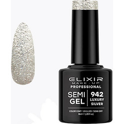 Elixir Semigel 942 Luxury Silver Ημιμόνιμο Βερνίκι Νυχιών 8ml
