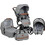Bebe Stars Torro Καρότσι Μωρού 3 σε 1 Grey