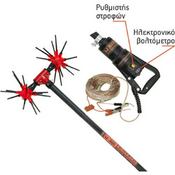 SIK Kiriakakis Power Dc Pro Ελαιοραβδιστικό Μπαταρίας Αχινός 12V με Κοντάρι Carbon 2.3m 2.5kg