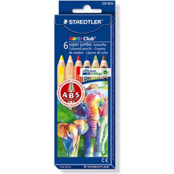Staedtler Noris Club Jumbo Ξυλομπογιές Σετ 6τμχ 129 NC6