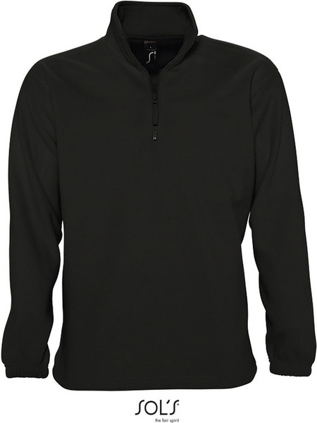 Ζακέτα Fleece με μισό φερμουάρ SOL S NESS Μαύρο