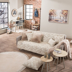 Teoran Ριχτάρι Πολυθρόνας 180x150cm Bronx 01 52012561 Ecru