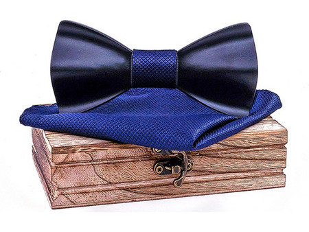 Legend - LGDWT-324 - Set Wooden Bow Ties - Blue - ΠΑΠΙΓΙΟΝ - blue