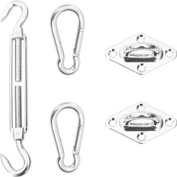 310249 5 Piece Sunshade Sail Mounting Kit Stainless Steel