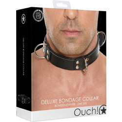 Ouch! Deluxe Bondage Collar Black