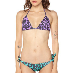 Tooco Bikini Set Τριγωνάκι Animal Print Μωβ Τιρκουάζ TO0AP326