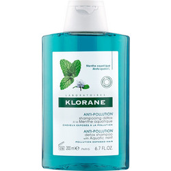 Klorane Anti-Pollution Detox Aquatic Mint Σαμπουάν για Επανόρθωση κατά της Ξηροδερμίας για Ξηρά Μαλλιά 200ml