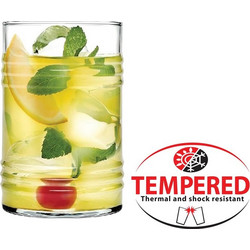 Pasabahce Σετ Ποτήρια Ποτού Γυάλινα Tempered 490ml 12τμχ PAS.420119