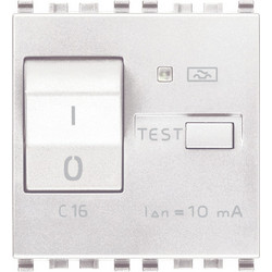 Διακόπτης ΜΤ με Ρελλέ 1P+N C16 RCBO 120-230V 10mA Λευκός Eikon