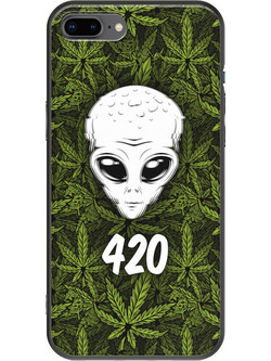 Θήκη Alien 420 iPhone 7 Plus Black TPU (Μαύρη Σιλικόνη)