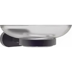 Σαπουνοθήκη Γυάλινη Μπάνιου Black Matt Creavit Planet PL18802S