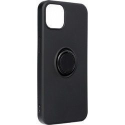 Senso Silicone Ring Back Cover Black (iPhone 14 Plus)