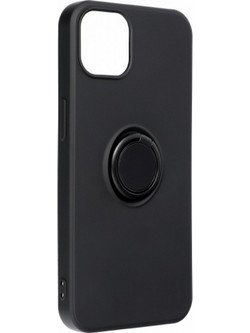 Senso Silicone Ring Back Cover Black (iPhone 14 Plus)