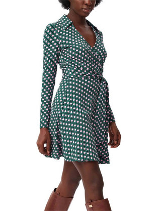 Diane Von Furstenberg Demetria Mini Καθημερινό Φόρεμα DVFDW3Q004DGLVR-B2347