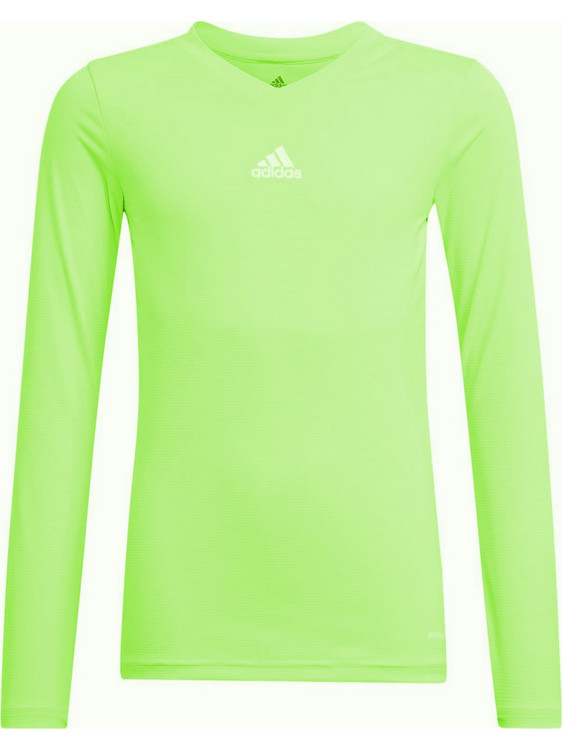 Adidas Team Base Ισοθερμική Παιδική Μπλούζα Μακρυμάνικη Lime GN7513