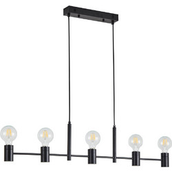 Home Lighting Adept Κρεμαστό Φωτιστικό Οροφής Ράγα Πολύφωτο Μαύρο SE21-BL-120 77-8249