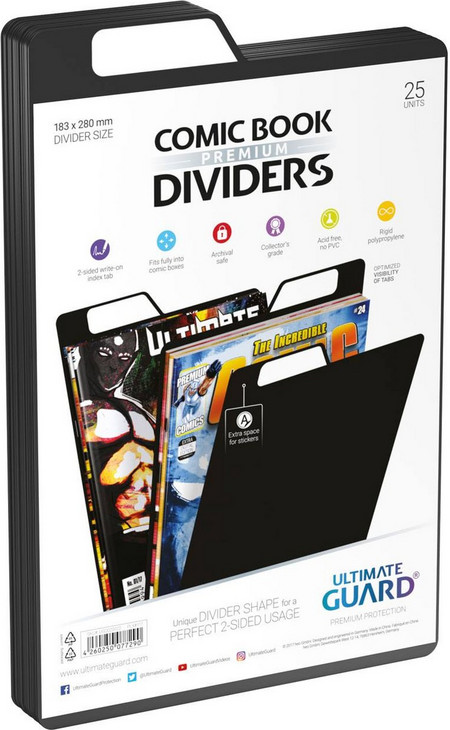 Ultimate Guard Premium Comic Book Dividers Black (25)
