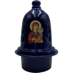 Καντήλι καμπάνα εκκλησίας κεραμικό 12.50x18.50cm Μπλε