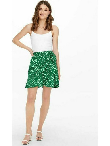 Only Olivia Μίνι Φούστα Υφασμάτινη Ψηλόμεση Floral Πράσινη 15219146