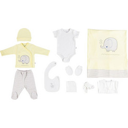 Σετ προίκα μωρού Happy Elephant Yellow 10 Τεμ. 63184B