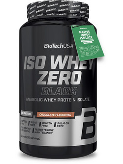 Biotech USA ISO Whey Zero Black Strawberry Πρωτεΐνη Ορού Γάλακτος Γράμμωσης Χωρίς Λακτόζη & Γλουτένη 908gr