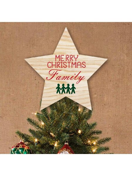 Χριστουγεννιάτικη κορυφή 20εκ. Family Merry Christmas