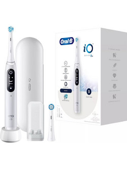 Oral-B iO Series 6 White Ηλεκτρική Οδοντόβουρτσα με Χρονομετρητή Αισθητήρα Πίεσης & Θήκη Ταξιδίου
