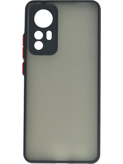 Powertech Color Button Back Cover Black (Xiaomi 12/12X)