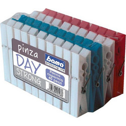 Μανταλάκια Πλαστικά Σετ 40τμχ 2x1.1x9cm pinza DAY STRONG BAMA Ιταλίας