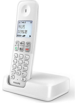 Philips D2501W-34 Ασύρματο Τηλέφωνο με Ανοιχτή Ακρόαση Λευκό