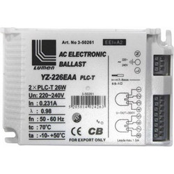 Ηλεκτρονικό σύστημα έναυσης για λάμπες PLC 2x26W 4pin με προστασία 220V-240V 50/60Ηz - 3-50261