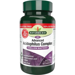 Natures Aid Acidophilus Complex 5 Billion Bacteria Προβιοτικά 90 Κάψουλες