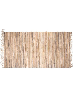 Χαλί δερμάτινο μπεζ 67x135cm