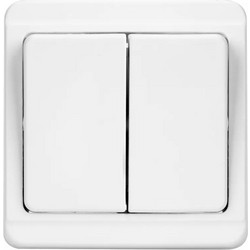 TESLA STROPKOV διακόπτης κομμυτατέρ Standard A0214 διπλός λευκός