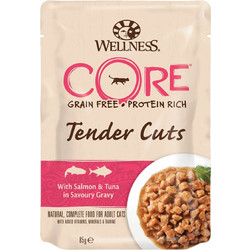 Wellness Core Adult Grain Free Tender Cuts with Salmon & Tuna in Gravy 85gr