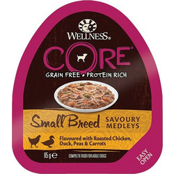 Wellness Core Small Savoury Medleys Chicken, Duck, Pea & Carrots 85gr