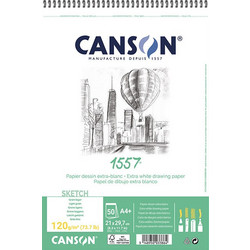 Canson 1557 SP Μπλοκ Σχεδίου A4 120gr/m² 50 Φύλλα