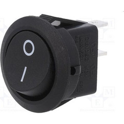 Διακόπτης χωνευτός στρογγυλός ON-OFF Μαύρος 45064 EDM Spain