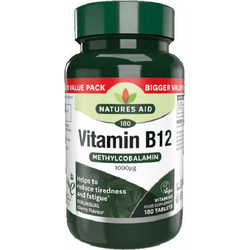 Natures Aid Vitamin B12 Methylcobalamin 180 Ταμπλέτες