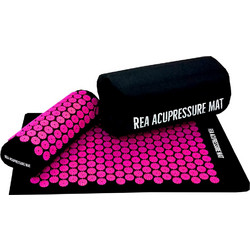 Vita Rea Acupressure Set πιέσεων: Στρώμα 72x43cm & Μαξιλάρι 37x15x10cm - Μαύρο/Ροζ