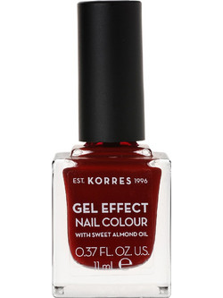 Korres Gel Effect 59 Wine Red Gloss Βερνίκι Νυχιών Μακράς Διαρκείας 11ml