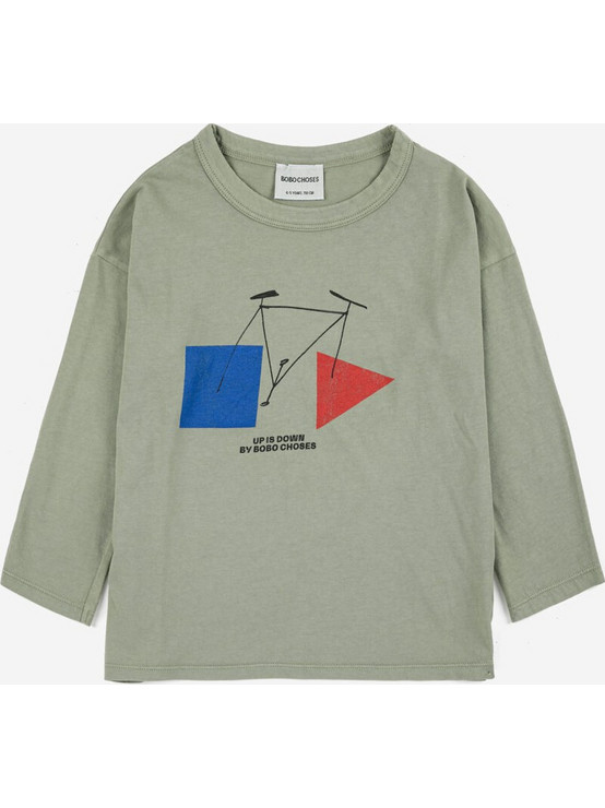 Bobo Choses Crazy Bicy Παιδικό T-Shirt Μακρυμάνικο Χακί 223AC011