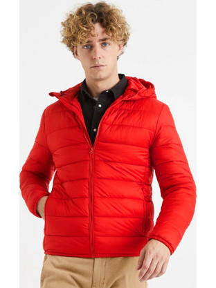 Celio Ανδρικό Μπουφάν Χειμωνιάτικο Κόκκινο 108986