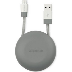Vonmahlen Premium Cable USB-A to microUSB The Luxury Cable Καλώδιο δεδομένων - Silver