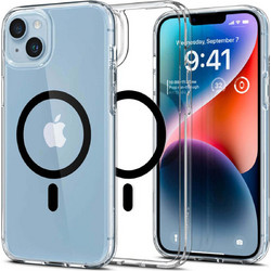 Spigen Ultra Hybrid MagFit Back Cover with MagSafe Transparent / Black (iPhone 14)